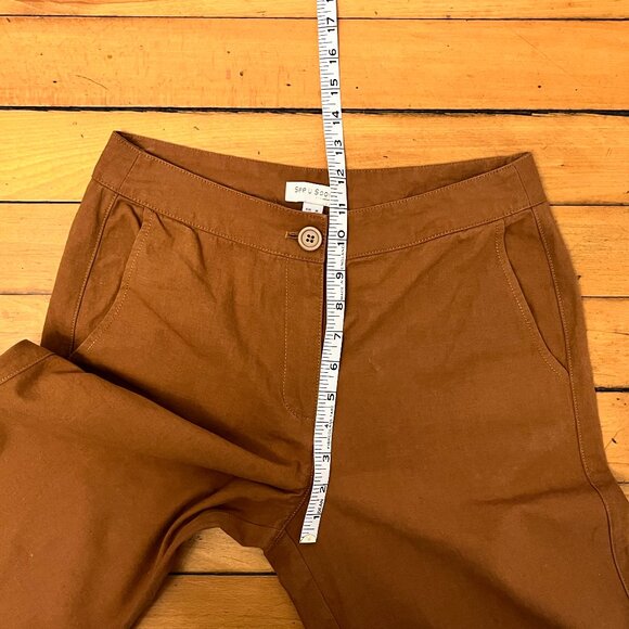 ANTHROPOLOGIE See U Soon Linen Blend High Rise Cropped Pants, Size 4 - Picture 8 of 10
